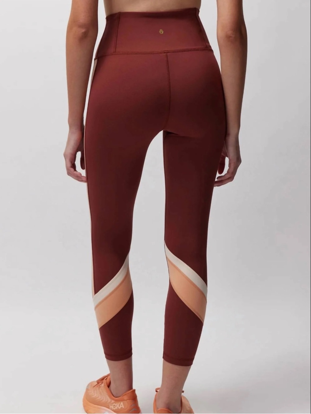 Spiritual Gangster 7/8 Velo Dream Tech Leggings in Washed Burgundy sz M - Picture 2 of 9